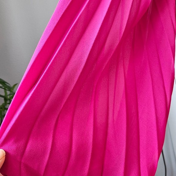 ZARA - Pleated Blouse - M - Raspberry Color - Picture 5 of 6